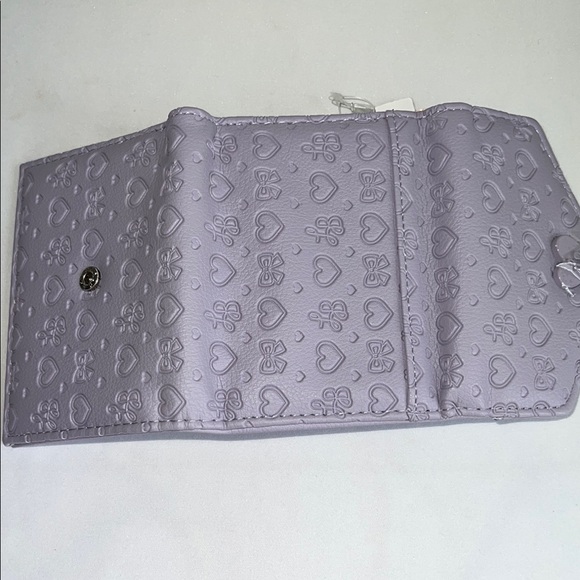 Betsey Johnson Lavender Wallet with Heart and Bows Design - Picture 7 of 7